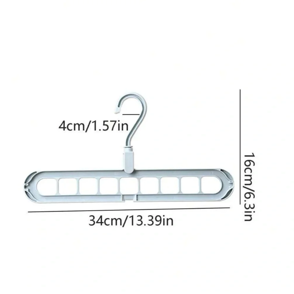 4pc 9-Hole Foldable & Rotatable & Multifunctional Magic Clothes Hanger